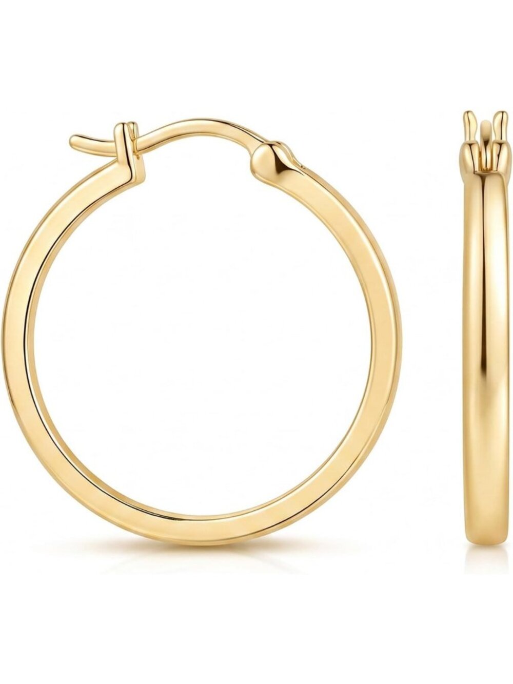 Lightweight 14K Gold Hoop Earrings for Women | Minimalist Huggie Style Jewelry
